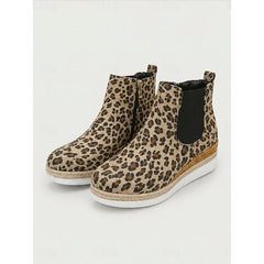 Eliza | Wedge Chelsea Boots with Braided Sole Trim
