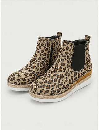 Eliza | Wedge Chelsea Boots with Braided Sole Trim