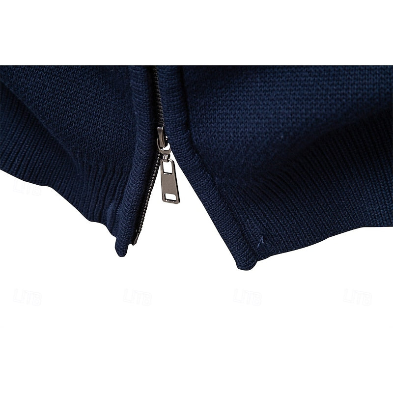 Alistair | Classic Fair Isle Cardigan with Stand Collar