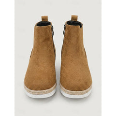 Eliza | Wedge Chelsea Boots with Braided Sole Trim