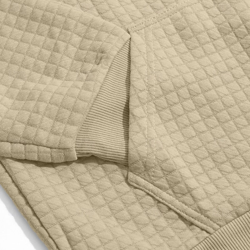 Lachlan | Waffle-Textured Hoodie with Kangaroo Pocket