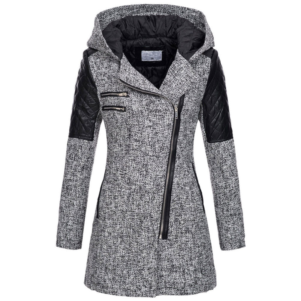 Fenwick Fitted Hooded Coat - Light Grey