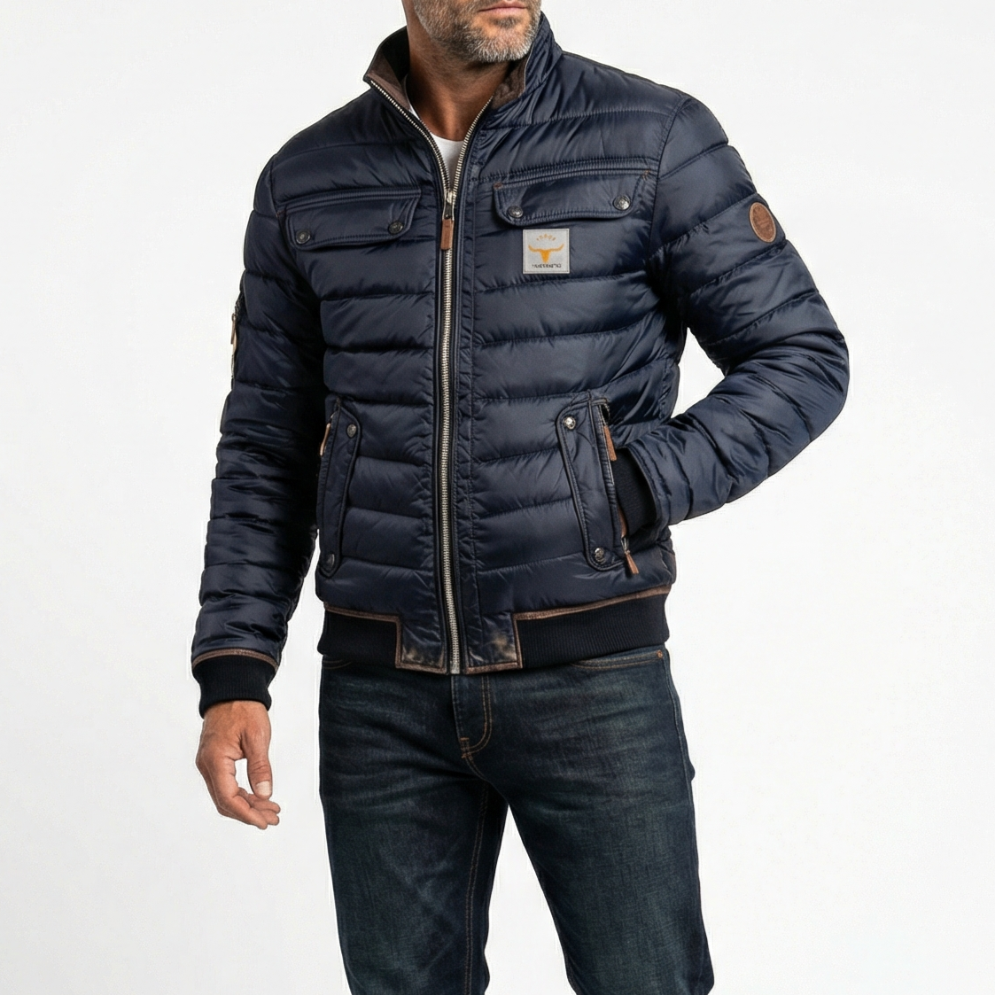 Graham | Quilted Puffer Jacket with Stand Collar