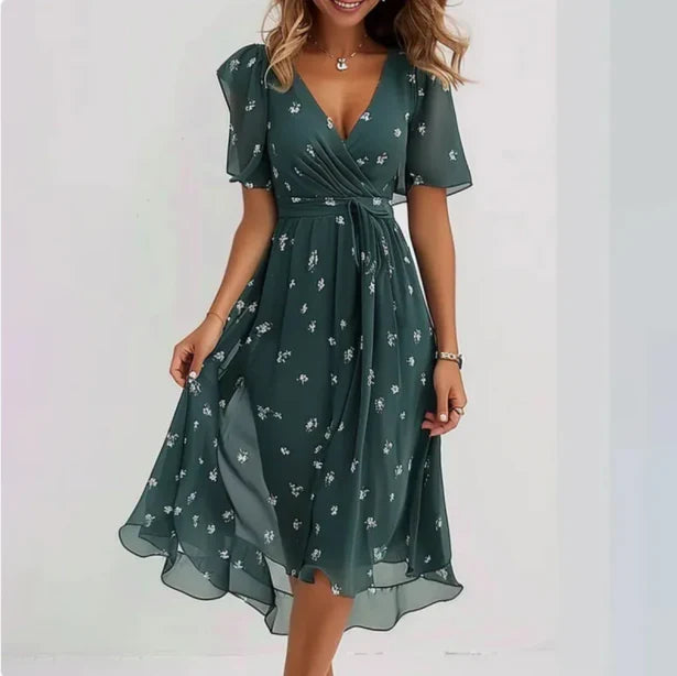 Fleur | Flowing Summer Dress with V-Neckline