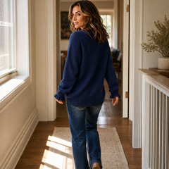 Thea | Soft Ribbed Jumper with V-Neckline