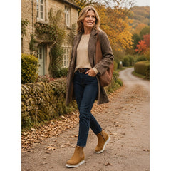 Eliza | Wedge Chelsea Boots with Braided Sole Trim