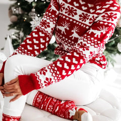 Stella | Fair Isle Christmas Jumper with Reindeer & Snowflake Pattern