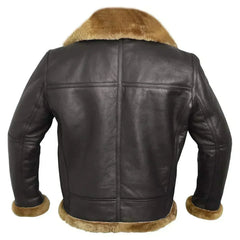 Fraser | Aviator Jacket with Wide Plush Collar and Buckle Strap