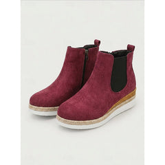 Eliza | Wedge Chelsea Boots with Braided Sole Trim