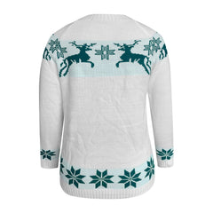 Natalie | Reindeer Christmas Jumper with Snowflake Trim