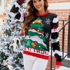 Gemma | Crew Neck Christmas Jumper with Festive Knit Pattern