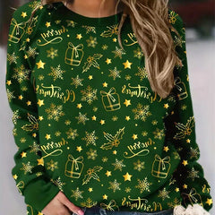 Gloria | Relaxed Christmas Sweatshirt with Raglan Sleeves