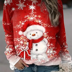 Gloria | Relaxed Christmas Sweatshirt with Raglan Sleeves
