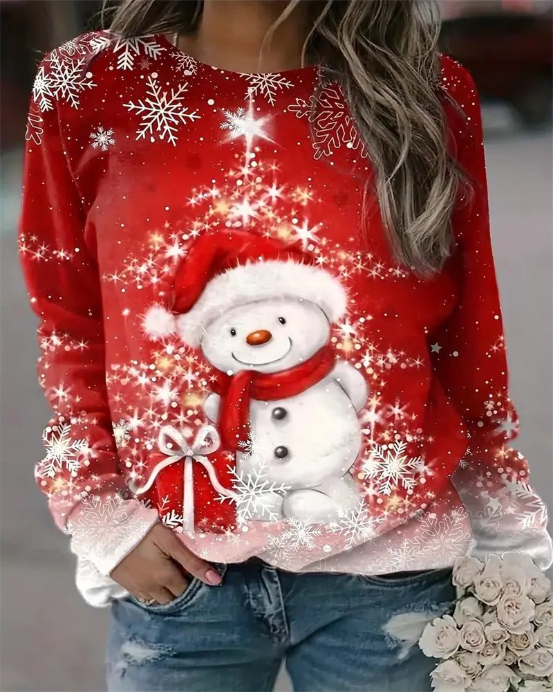 Gloria | Relaxed Christmas Sweatshirt with Raglan Sleeves