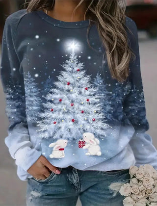 Gloria | Relaxed Christmas Sweatshirt with Raglan Sleeves