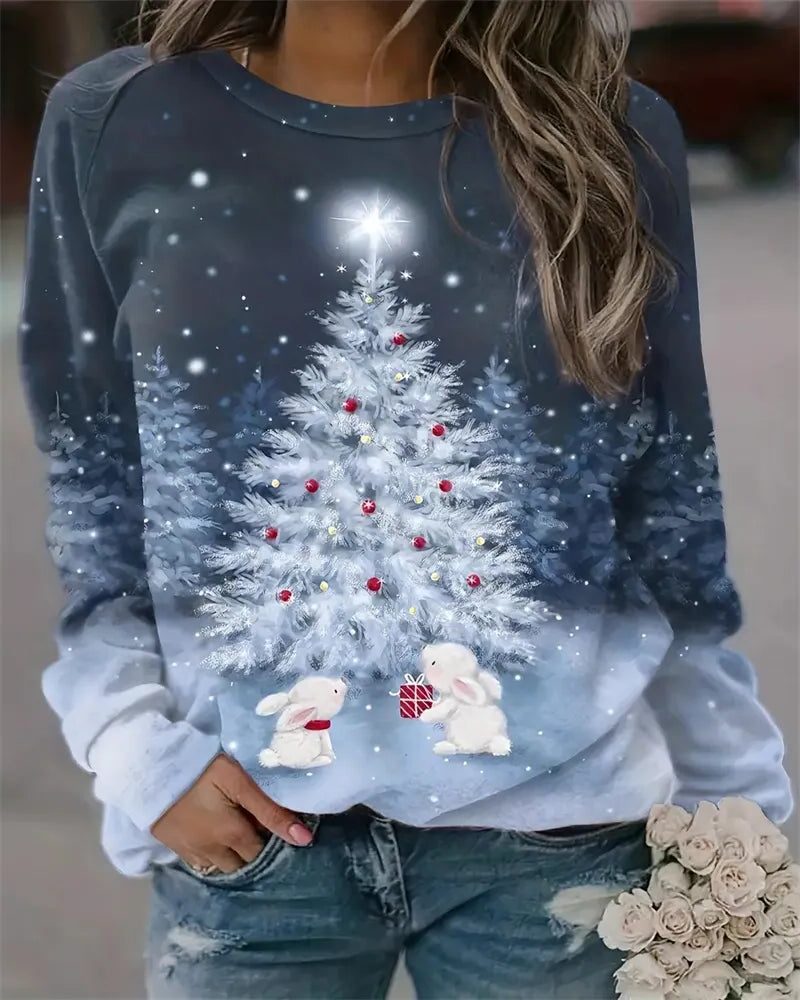 Gloria | Relaxed Christmas Sweatshirt with Raglan Sleeves
