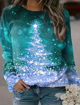 Gloria | Relaxed Christmas Sweatshirt with Raglan Sleeves