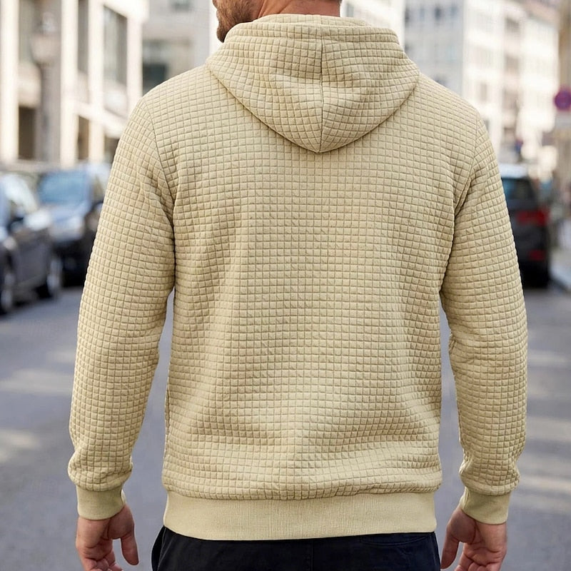 Lachlan | Waffle-Textured Hoodie with Kangaroo Pocket