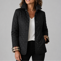 Odile Diamond Quilted Jacket - Black