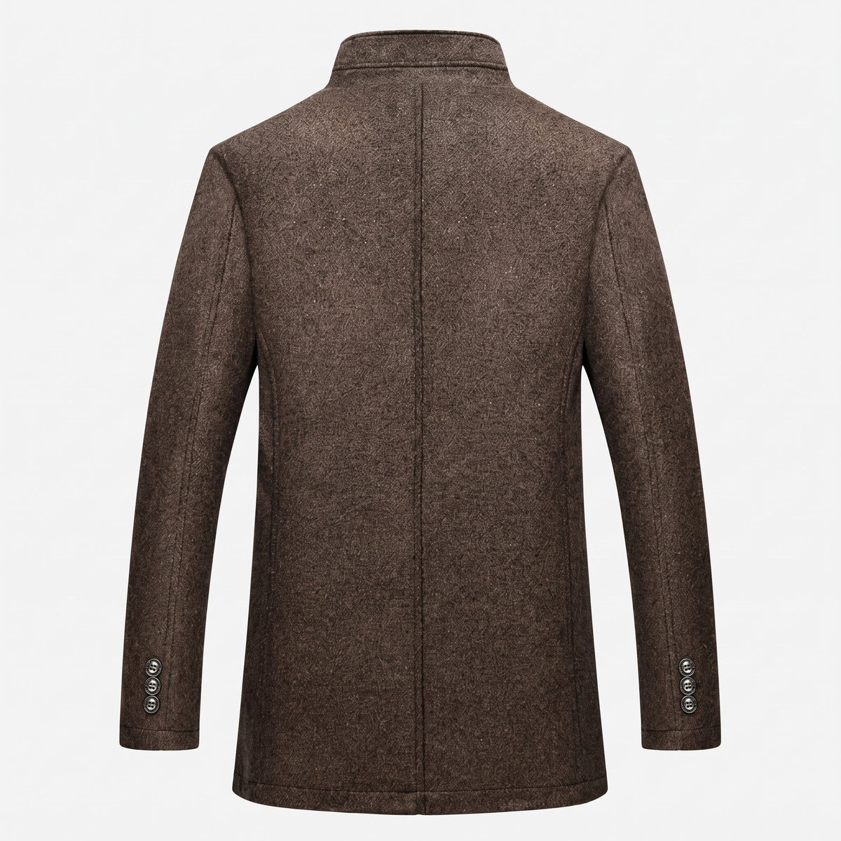 Longline Layered Overcoat with Detachable Quilted Vest
