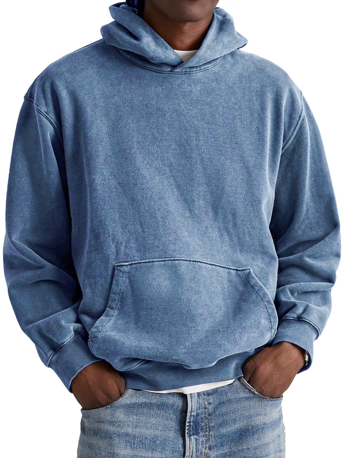 Hazel | Relaxed Retro Hoodie with Cosy Hood - Blue