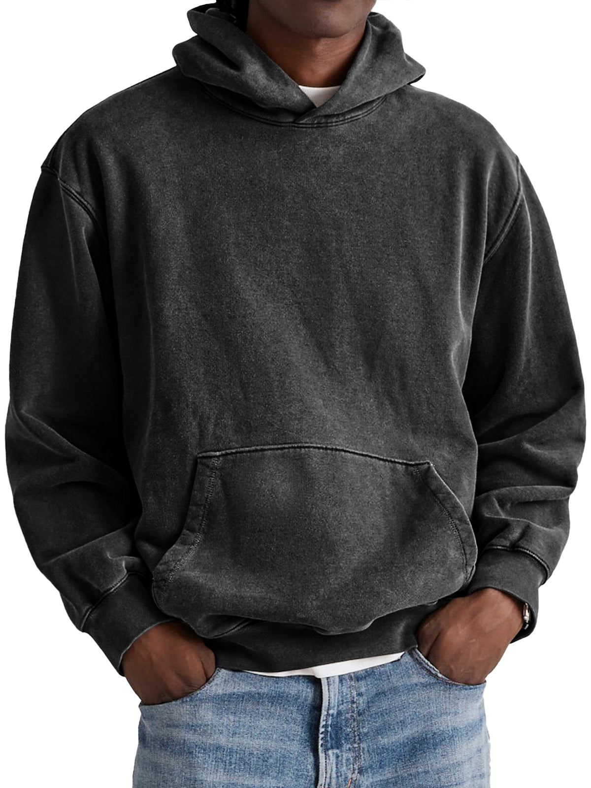 Hazel | Relaxed Retro Hoodie with Cosy Hood - Black