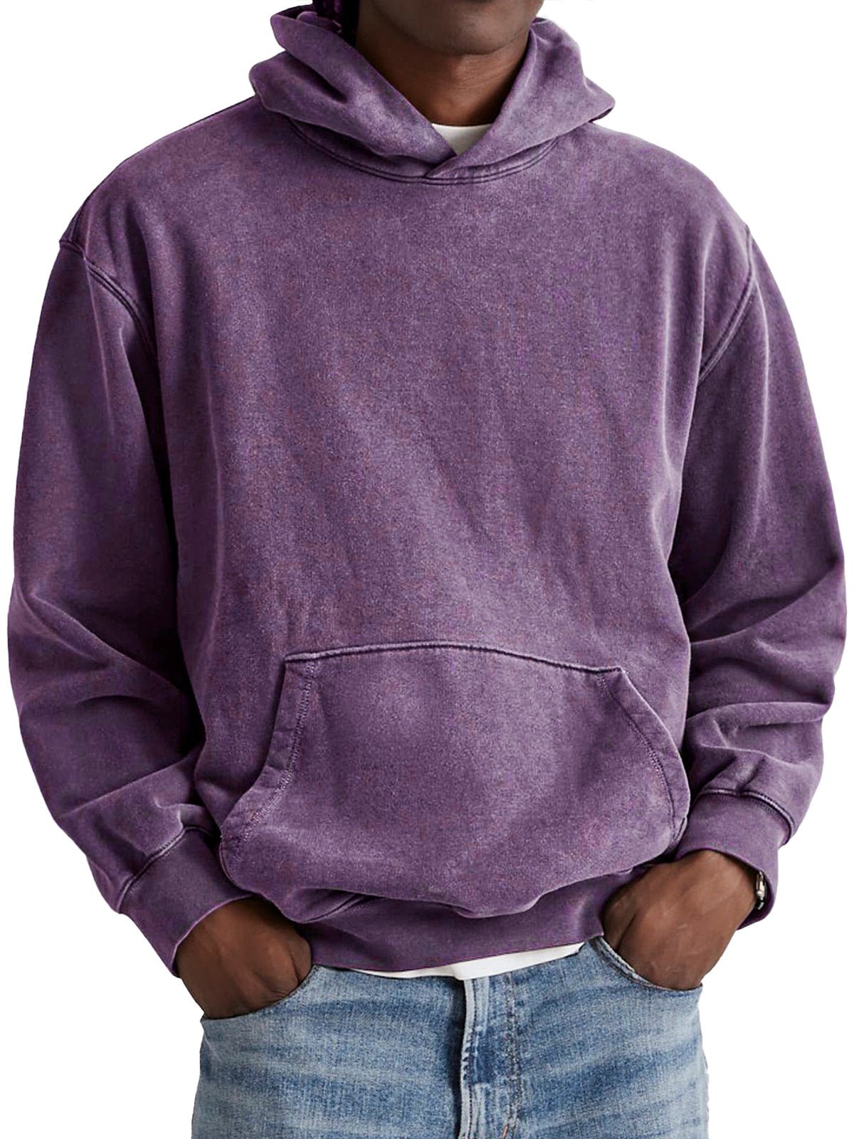 Hazel | Relaxed Retro Hoodie with Cosy Hood - Purple