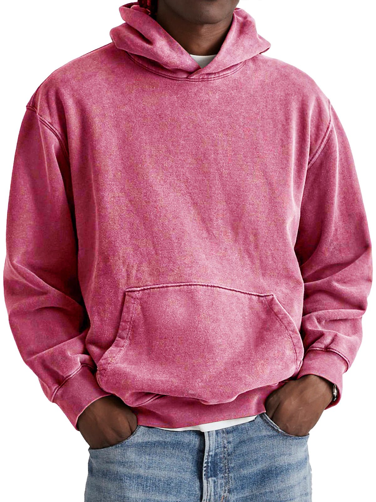 Hazel | Relaxed Retro Hoodie with Cosy Hood - Pink