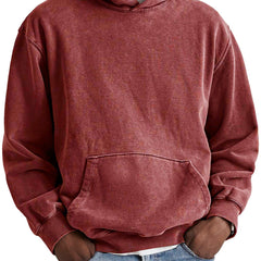 Hazel | Relaxed Retro Hoodie with Cosy Hood - Red