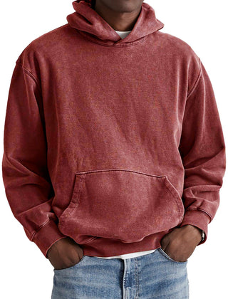 Hazel | Relaxed Retro Hoodie with Cosy Hood - Red