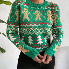 Ruby | Fair Isle Christmas Jumper with Gingerbread Pattern