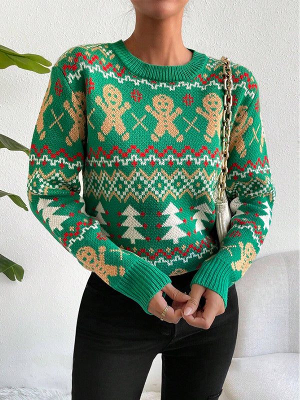 Ruby | Fair Isle Christmas Jumper with Gingerbread Pattern