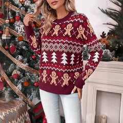 Ruby | Fair Isle Christmas Jumper with Gingerbread Pattern
