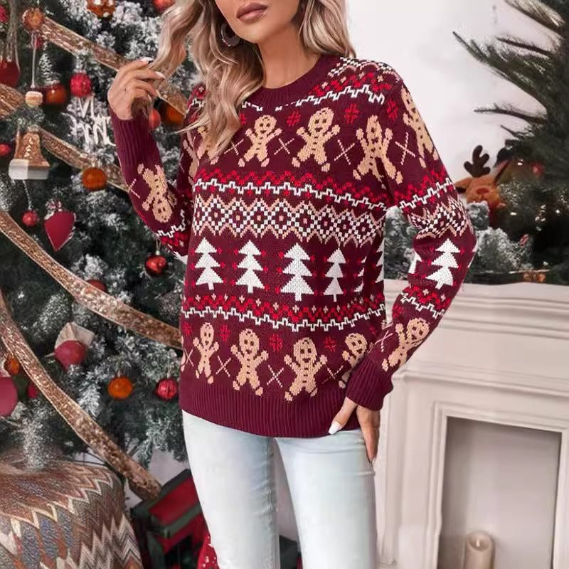 Ruby | Fair Isle Christmas Jumper with Gingerbread Pattern