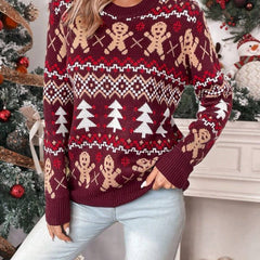 Ruby | Fair Isle Christmas Jumper with Gingerbread Pattern