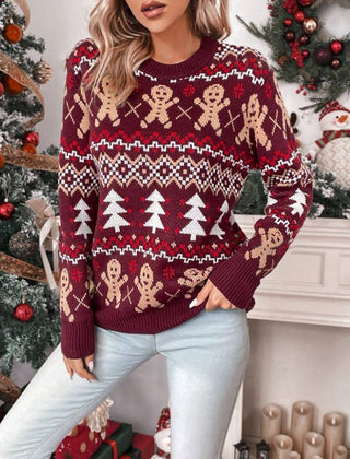 Ruby | Fair Isle Christmas Jumper with Gingerbread Pattern