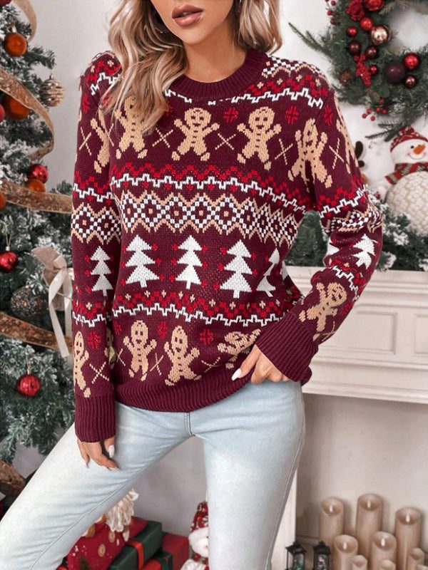 Ruby | Fair Isle Christmas Jumper with Gingerbread Pattern