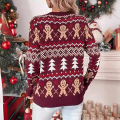 Ruby | Fair Isle Christmas Jumper with Gingerbread Pattern