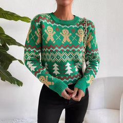Ruby | Fair Isle Christmas Jumper with Gingerbread Pattern