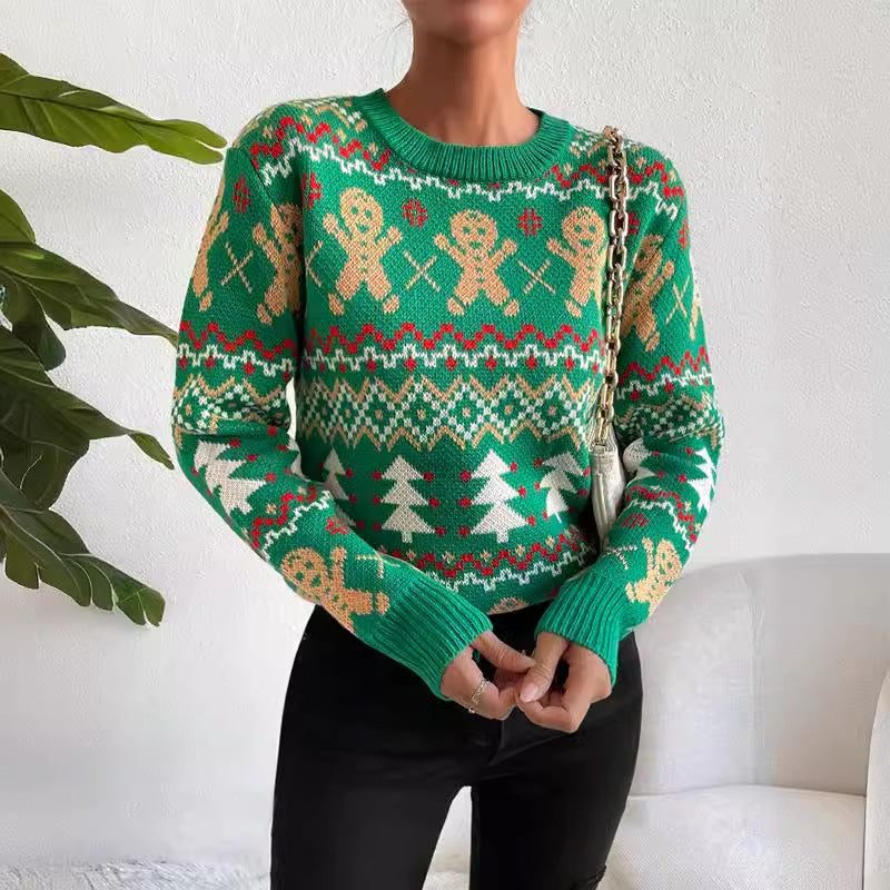 Ruby | Fair Isle Christmas Jumper with Gingerbread Pattern