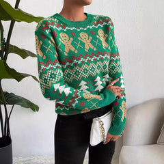 Ruby | Fair Isle Christmas Jumper with Gingerbread Pattern