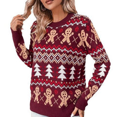 Ruby | Fair Isle Christmas Jumper with Gingerbread Pattern