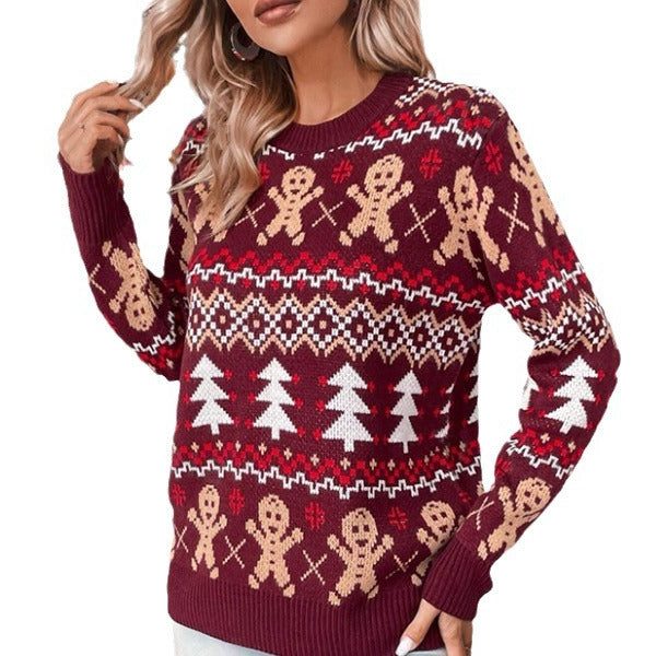 Ruby | Fair Isle Christmas Jumper with Gingerbread Pattern