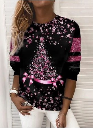 Elowen | Oversized Glitter Christmas Jumper with Sparkle Print