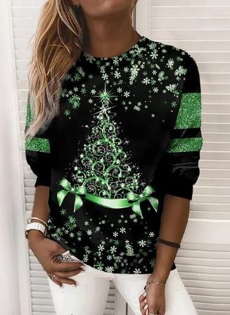 Elowen | Oversized Glitter Christmas Jumper with Sparkle Print