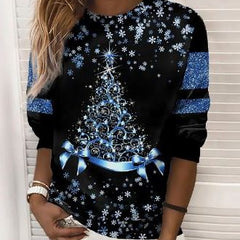 Elowen | Oversized Glitter Christmas Jumper with Sparkle Print