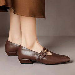 Florence | Brogue Mary Jane Shoes with Double Buckle Straps