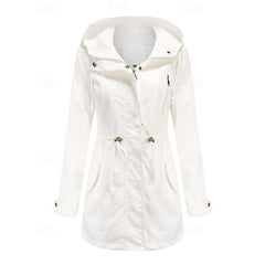 Gwendolyn | Hooded Utility Coat with Drawstring Waist