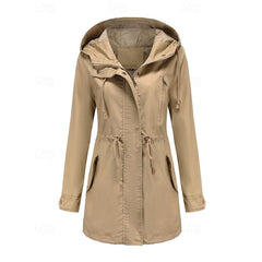 Gwendolyn | Hooded Utility Coat with Drawstring Waist