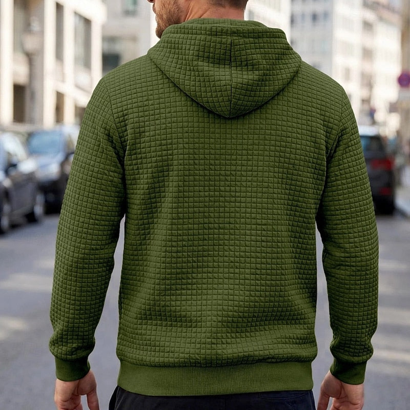 Lachlan | Waffle-Textured Hoodie with Kangaroo Pocket